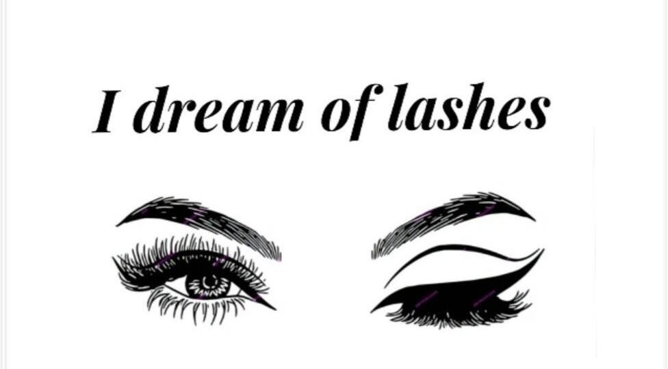 Elegant lash design logo for I Dream of Lashes in Melbourne, Victoria, AU.
