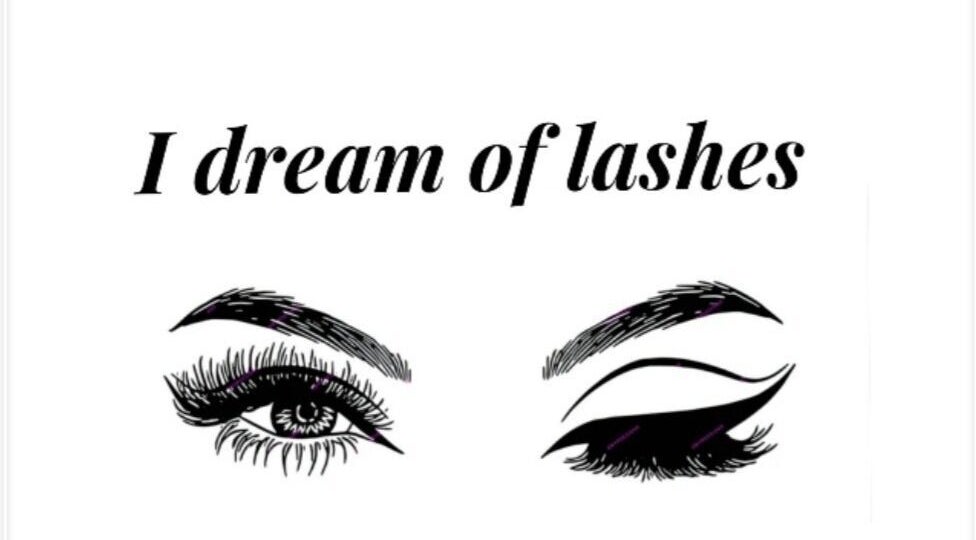 Elegant lash design logo for I Dream of Lashes in Melbourne, Victoria, AU.