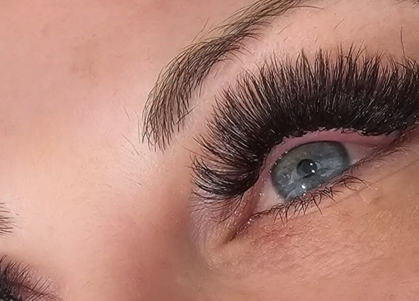 Close-up of styled lashes at I Dream of Lashes, Melbourne, Victoria, AU highlighting elegant eye enhancement.