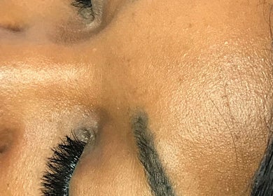 Close-up of elegant lashes at Infinity Nails, Windhoek, Khomas Region, NA, showcasing beauty and care.