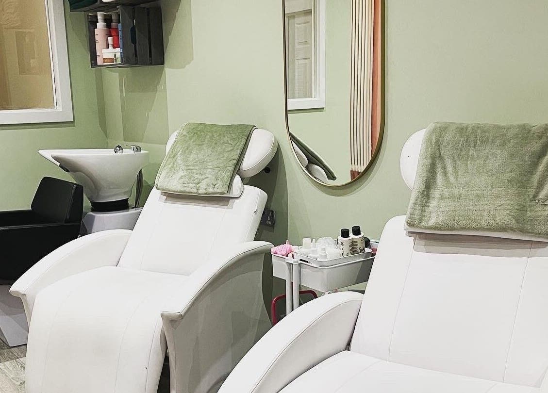 Relaxing beauty chairs at Faith. Hair and Beauty, Chislehurst, England, GB, ideal for premium hair treatments.