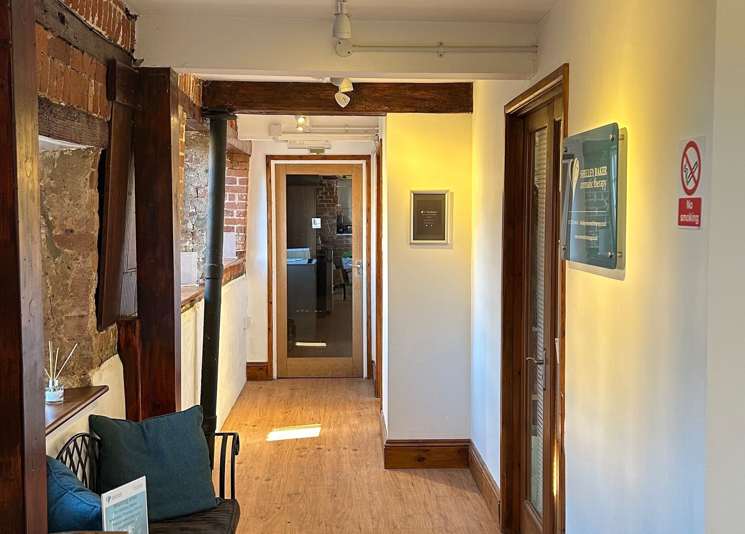 Charming wooden and brick hallway at M Aesthetics - Wilton, Wilton, England, GB.