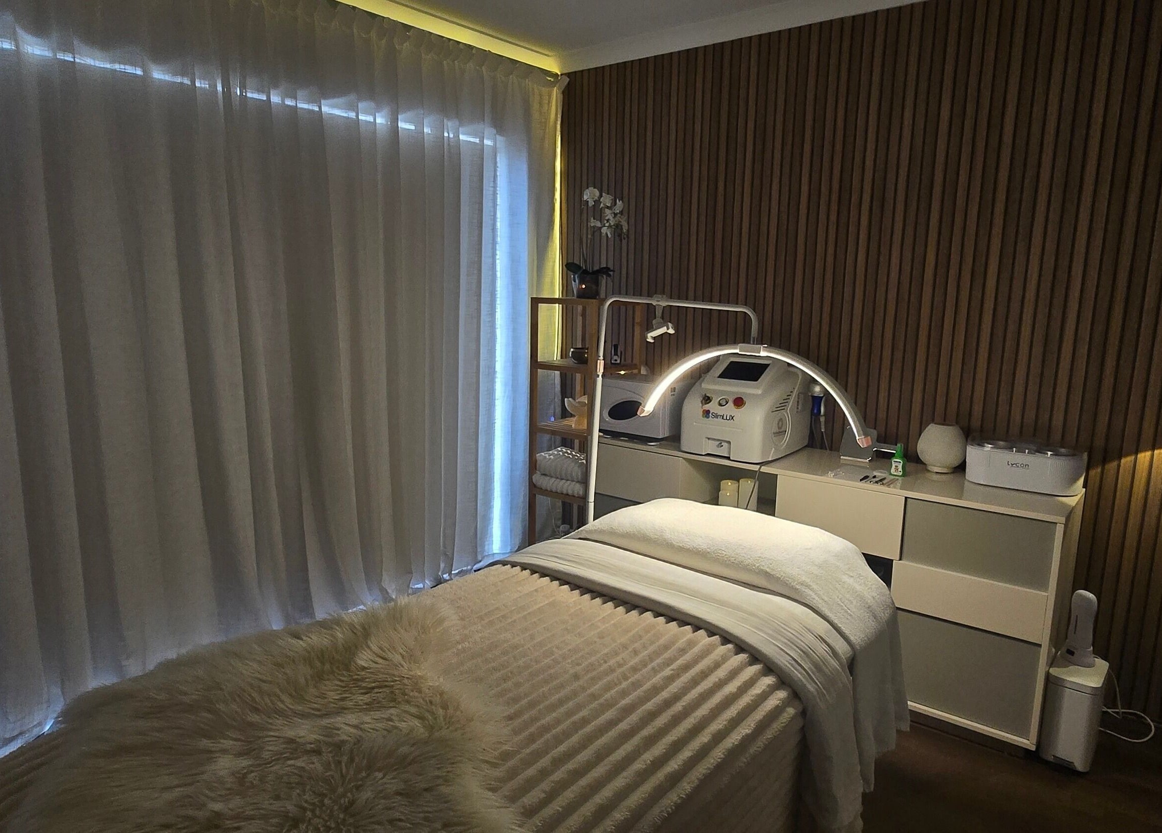 Luxurious treatment room at Koda Beauty Studio, Forrestdale, Western Australia, AU with serene decor.