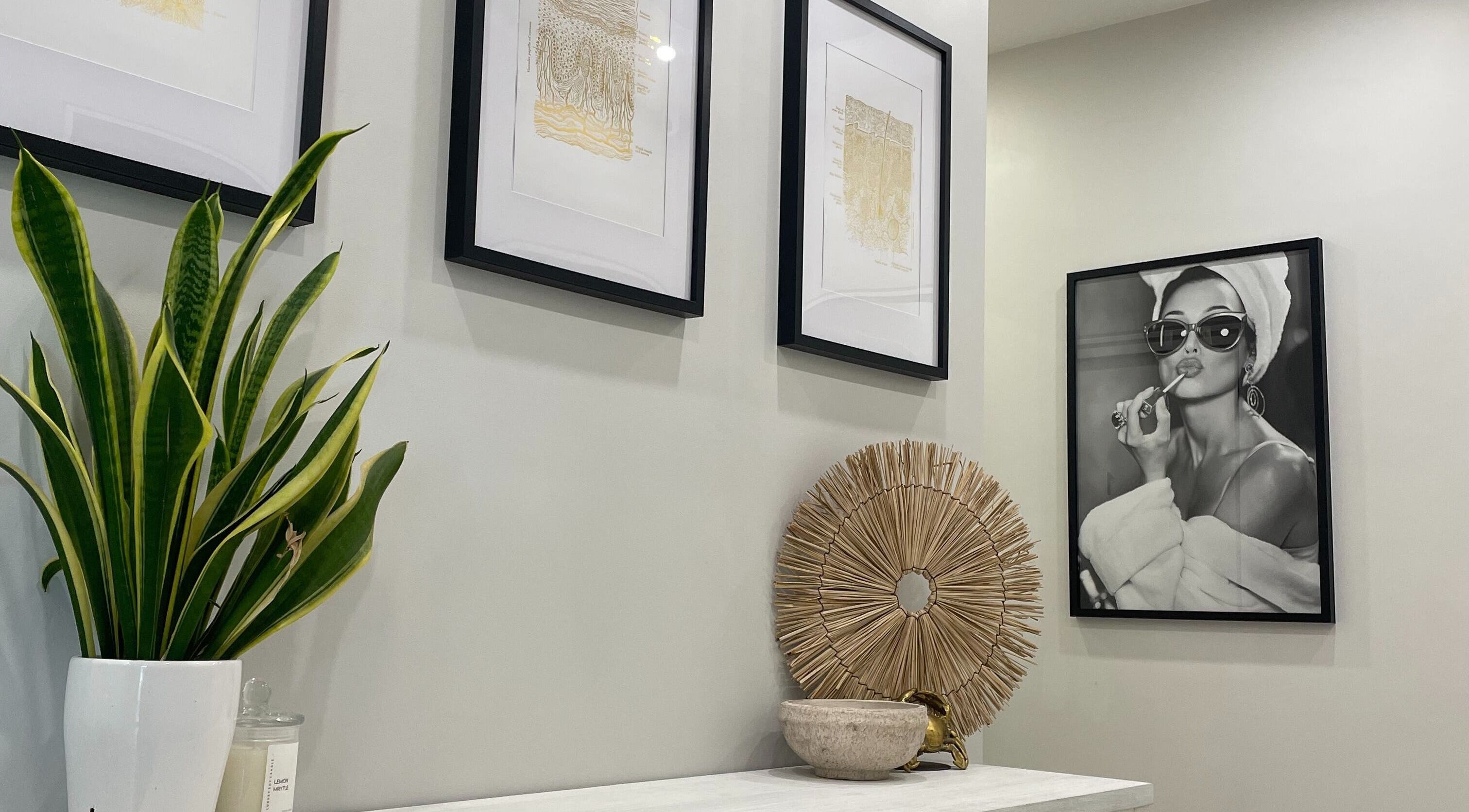 Chic wall art and decor at The Skin Edit - Quinns Rocks, offering a relaxing atmosphere in Quinns Rocks, Western Australia, AU.