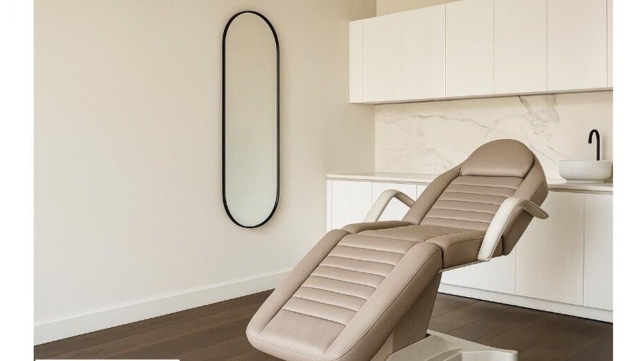 Serene beauty room at The Skin Edit - Bullsbrook, featuring a plush treatment chair, in Bullsbrook, Western Australia, AU.