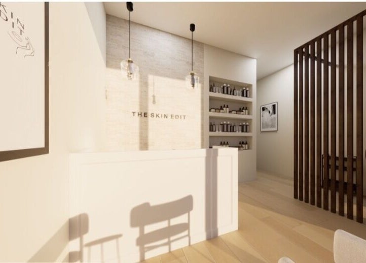 Reception area at The Skin Edit - Bullsbrook, featuring minimalist design in Bullsbrook, Western Australia, AU.