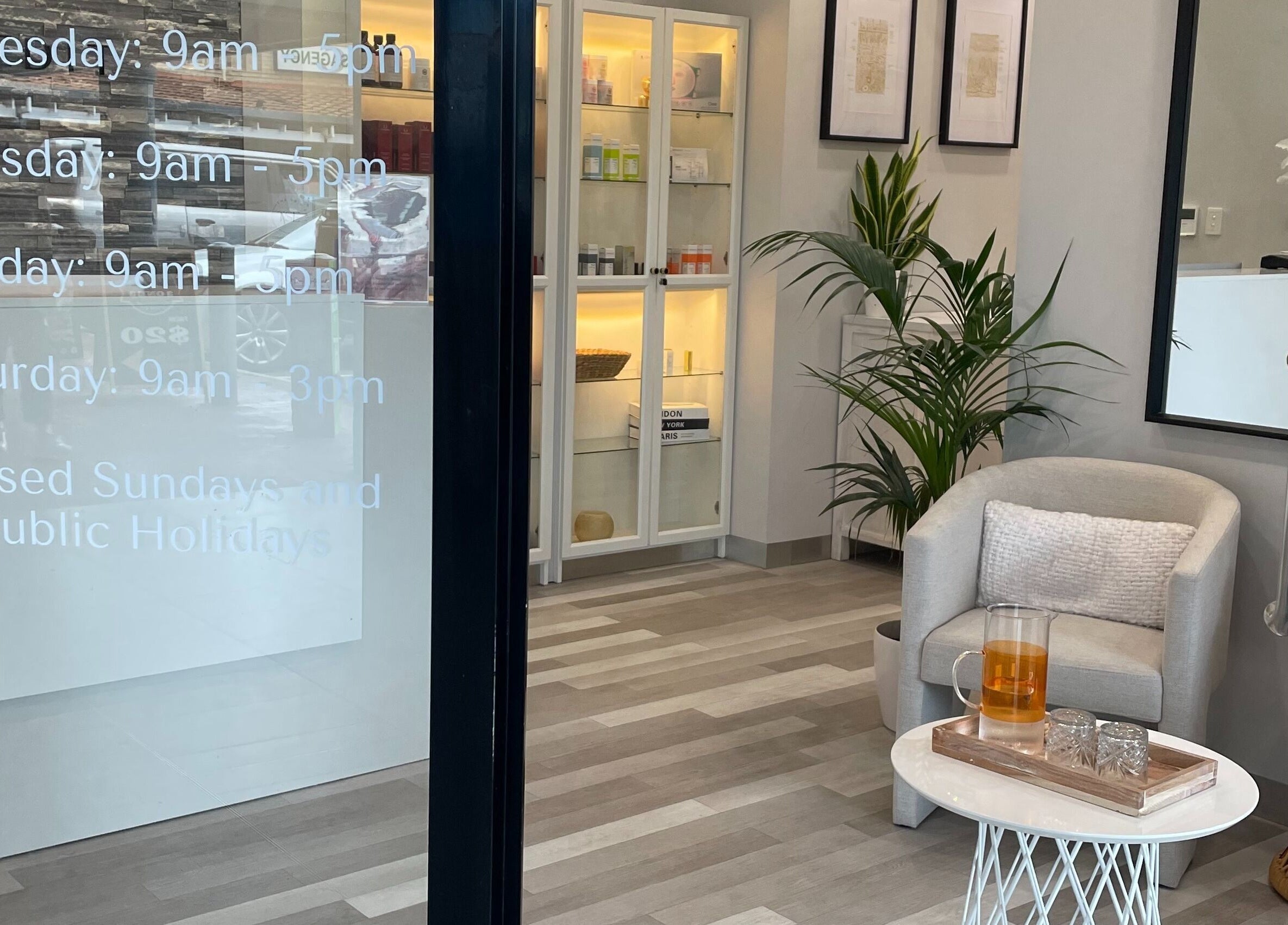 Inviting entryway of The Skin Edit - Quinns Rocks, showcasing modern decor in Quinns Rocks, Western Australia, AU.