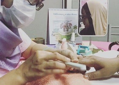 Manicure service at Zie N Ly Spa, Changlun, Kedah, MY, showcasing personal care and attention.