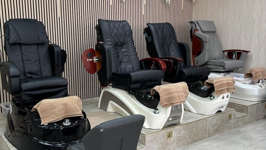 Luxurious pedicure chairs at Get The Gloss, Hamilton, Scotland, GB, offering premium relaxation and wellness.