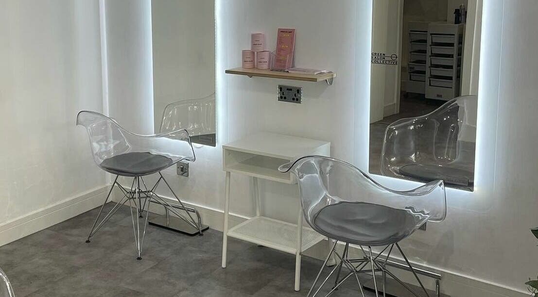 Modern, stylish salon setup at Kal at Citrus Hair Bar, Edinburgh, Scotland, GB.