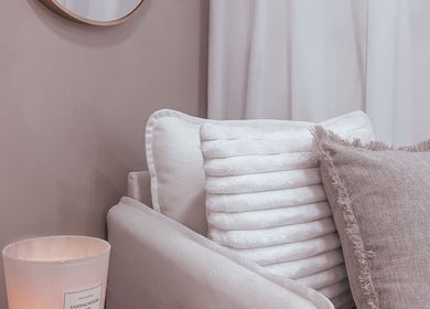 Comfortable lounge chair with pillows at Zovia Beauty, Griffith, Australian Capital Territory, AU.