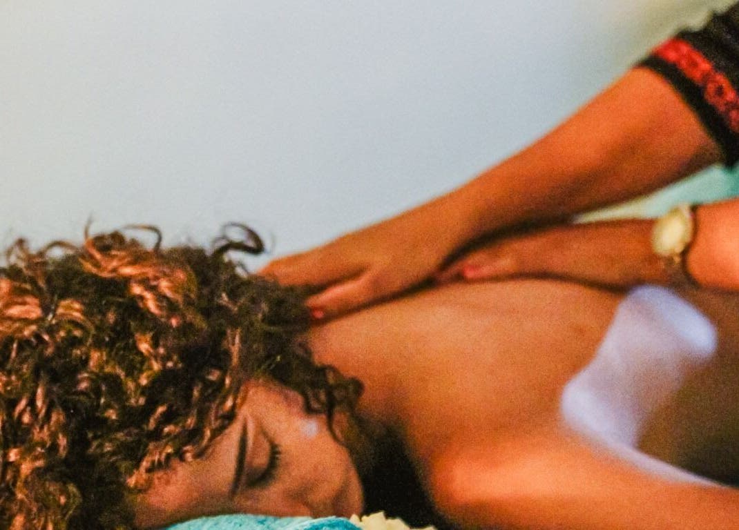 Relaxing massage at Spa Les Borjs de la Kasbah, Marrakesh, Marrakesh-Safi, MA, promoting wellness.