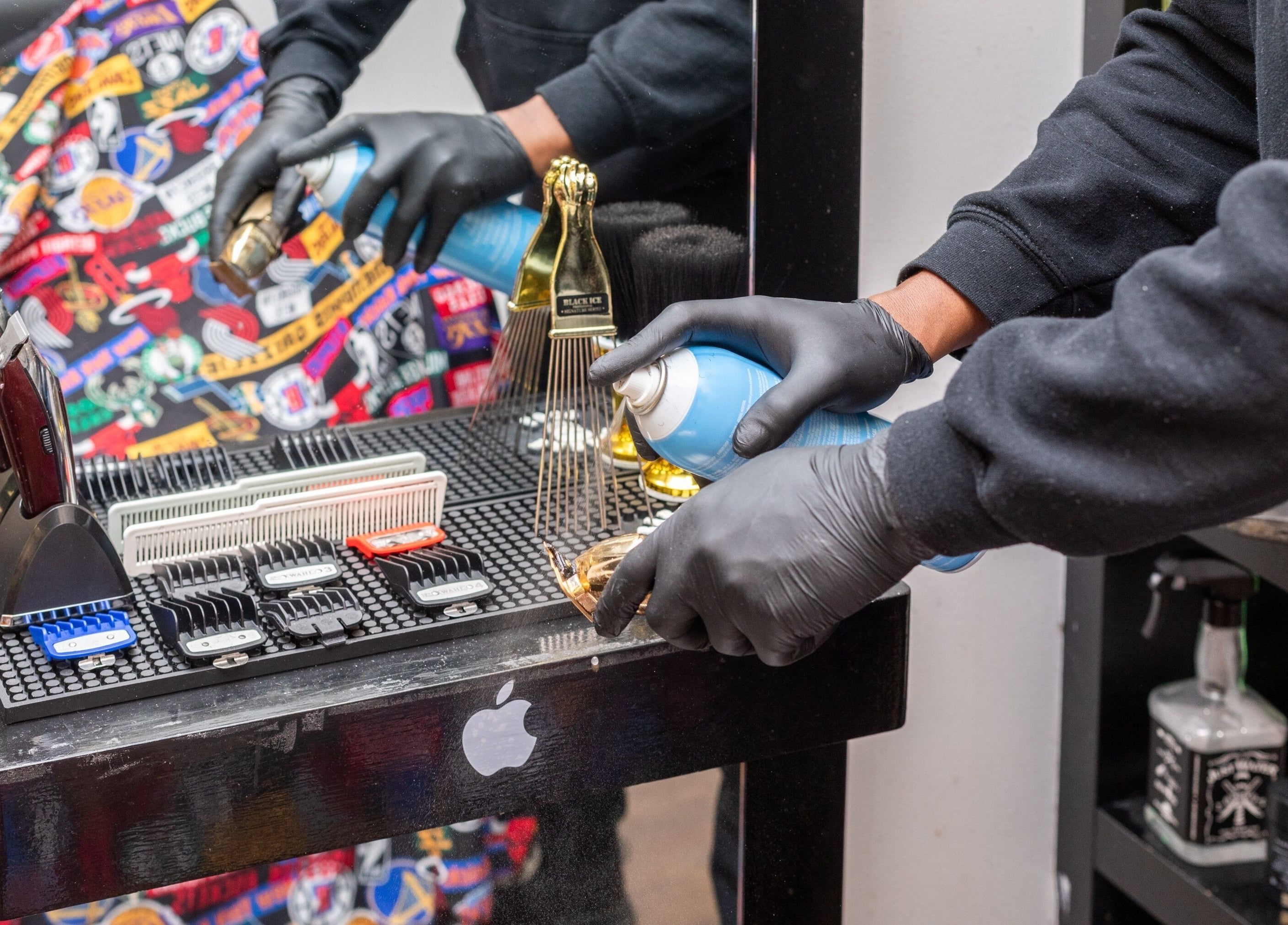 Professional grooming tools at Decent Cut, Manchester, England, GB, showcasing meticulous care.