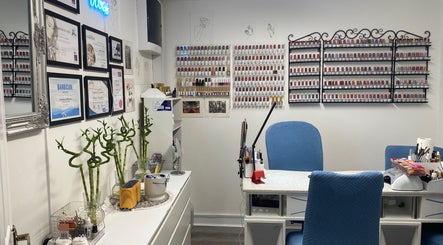 Renuka & Mia’s Beauty & Nails Salon in Carrickmacross, County Monaghan, features a chic nail station.