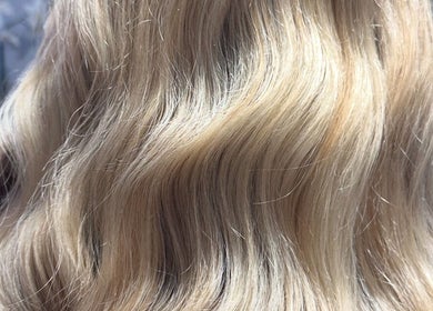 Blonde wavy hairstyle at Costyle Hairdresser Salon, Morley, Western Australia, AU.