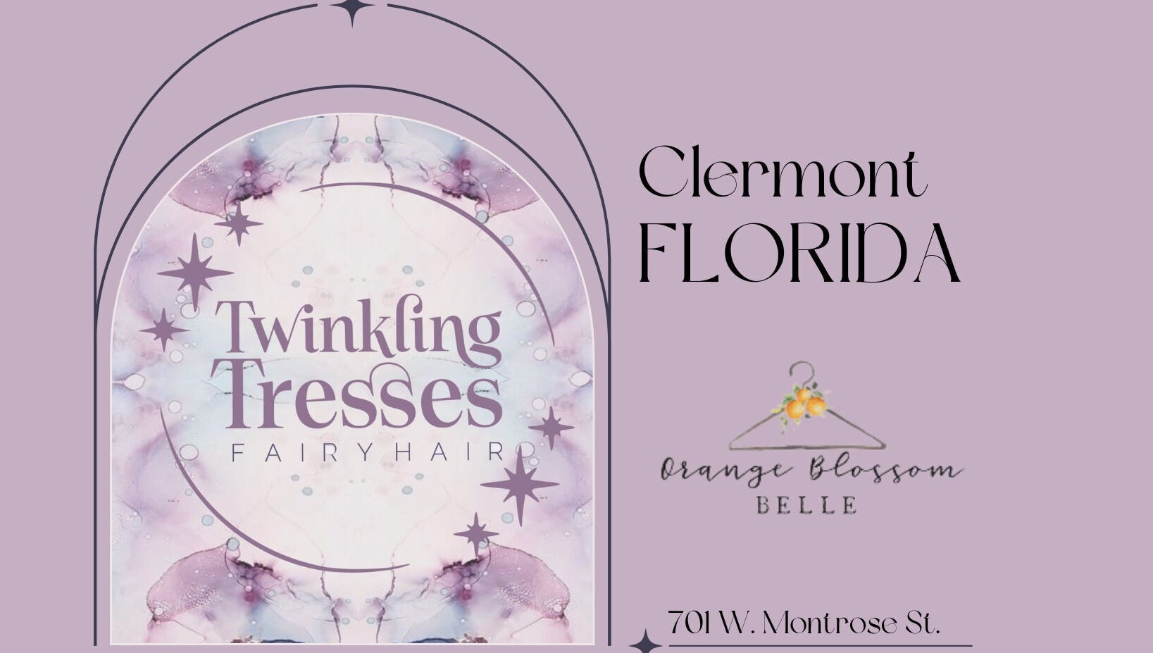 Twinkling Tresses promotional design at Clermont - Florida (The Orange Blossom Belle) in Clermont, Florida, US.