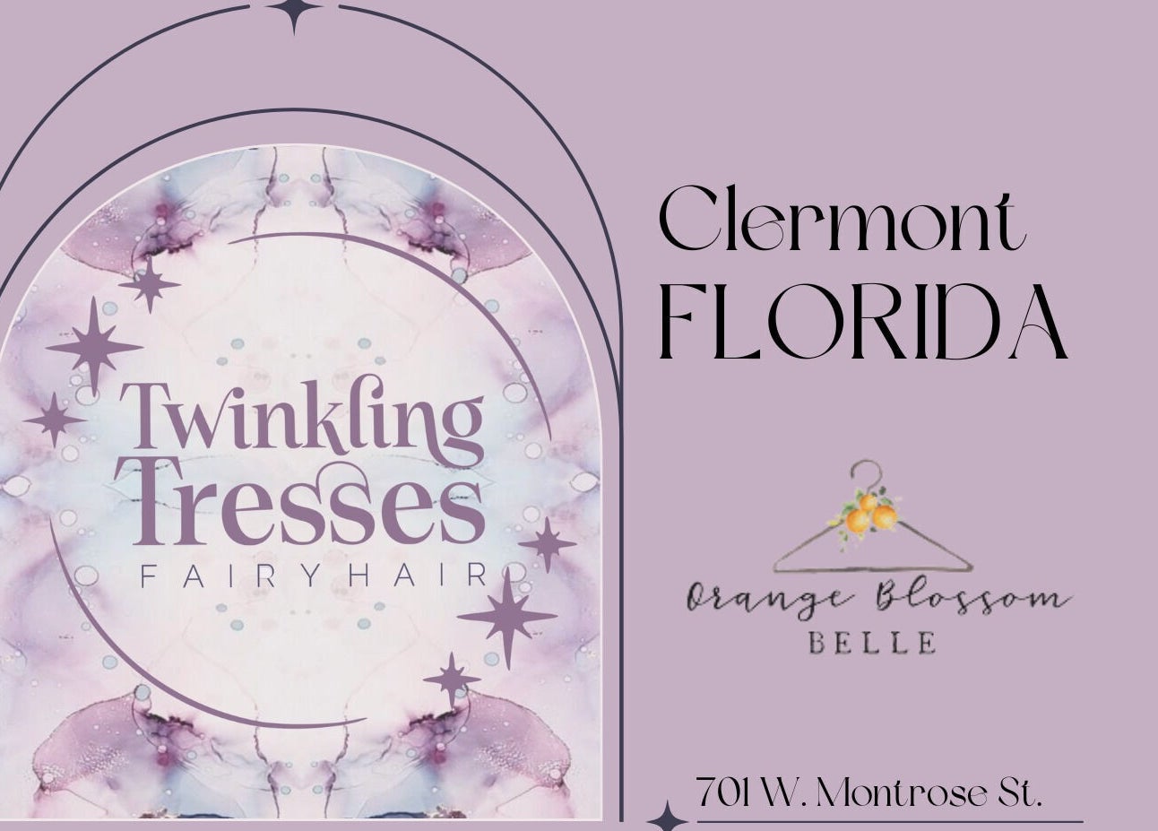 Twinkling Tresses promotional design at Clermont - Florida (The Orange Blossom Belle) in Clermont, Florida, US.