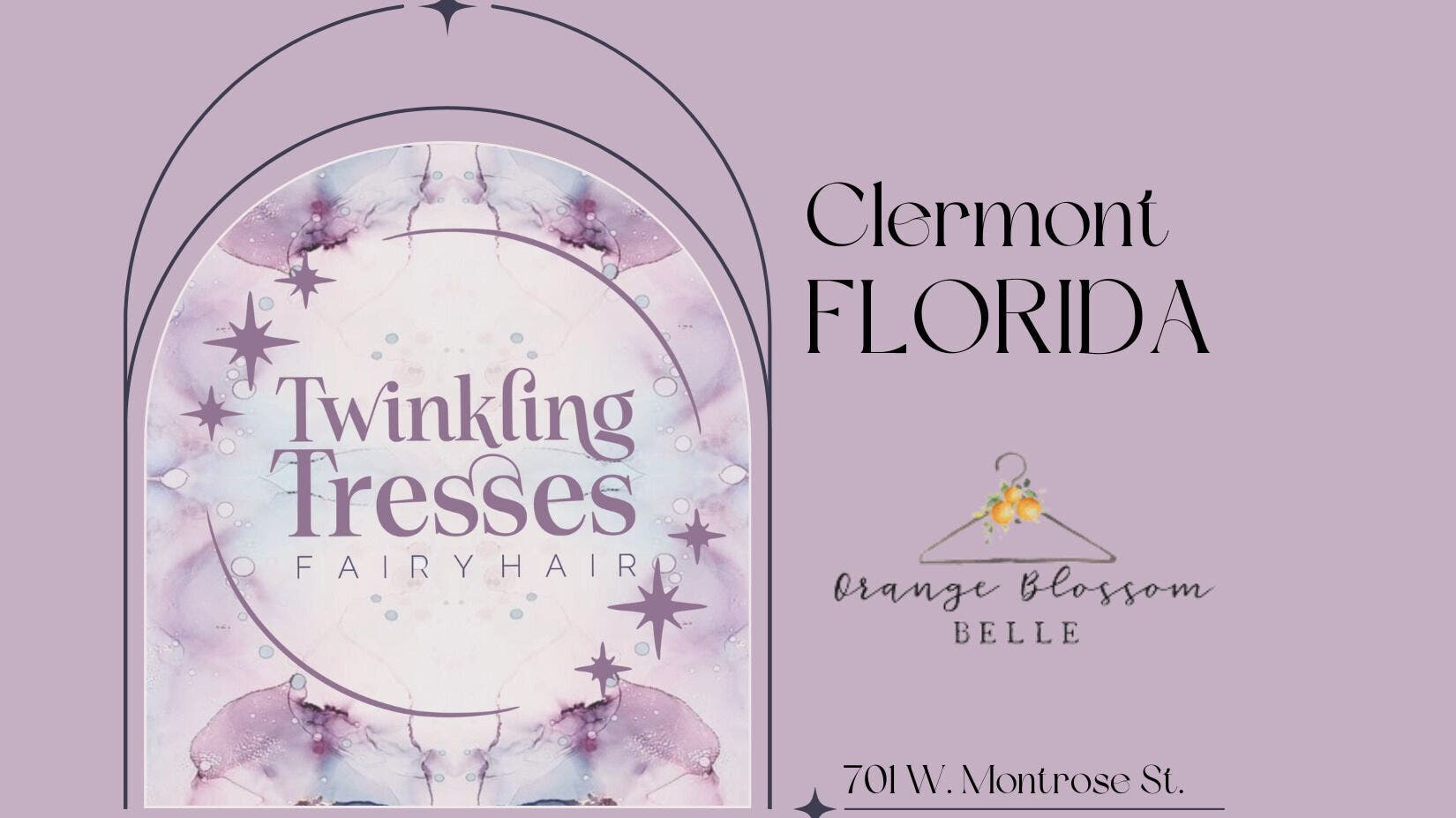 Twinkling Tresses promotional design at Clermont - Florida (The Orange Blossom Belle) in Clermont, Florida, US.