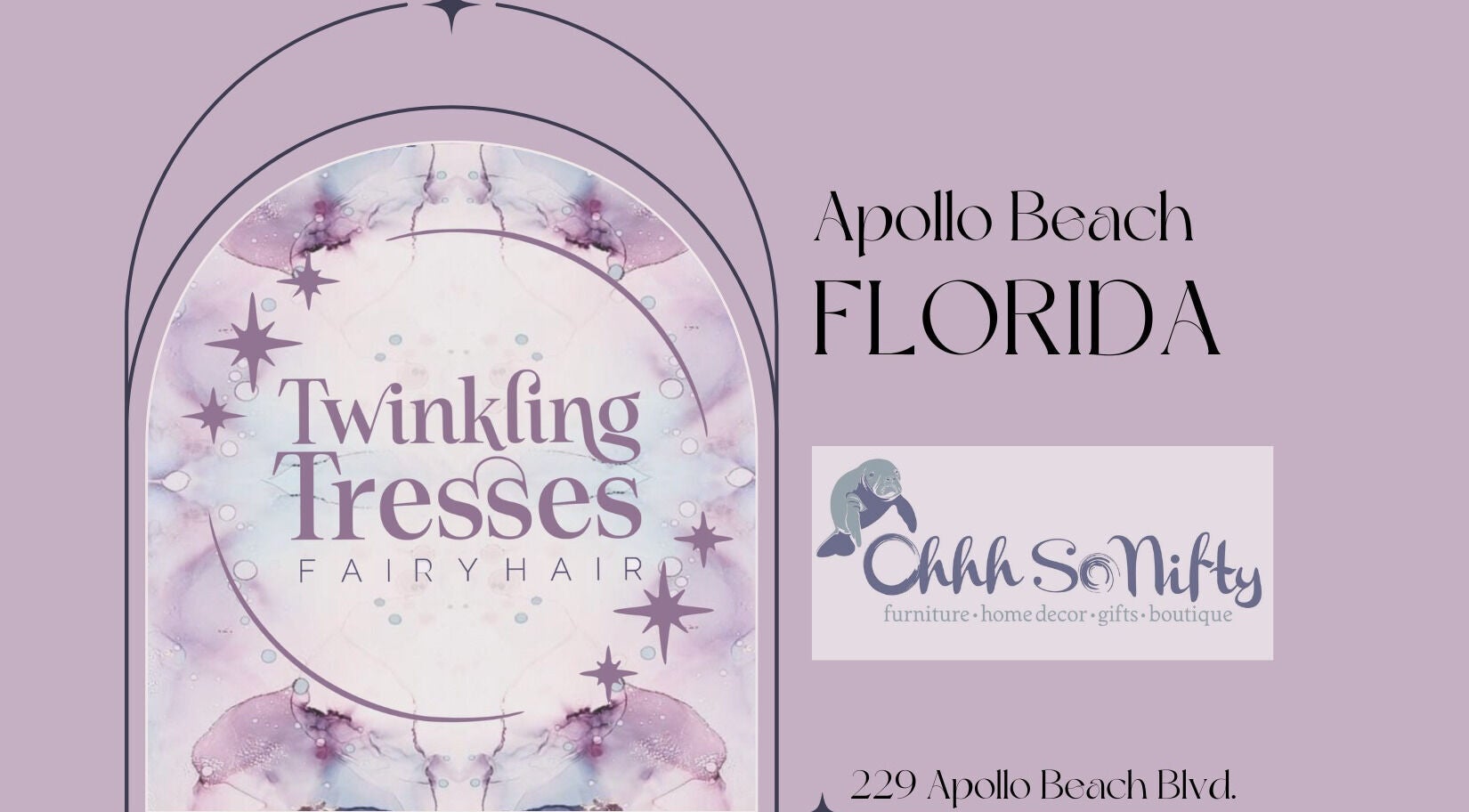 Twinkling Tresses Apollo Beach logo with elegant design at Apollo Beach, Florida, US.
