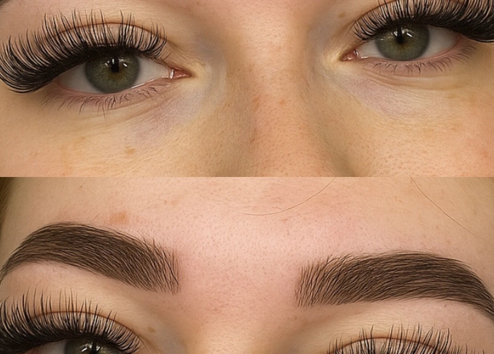 Elegant eyelash extensions and styled brows at Plush Beauty, Corby, England, GB.