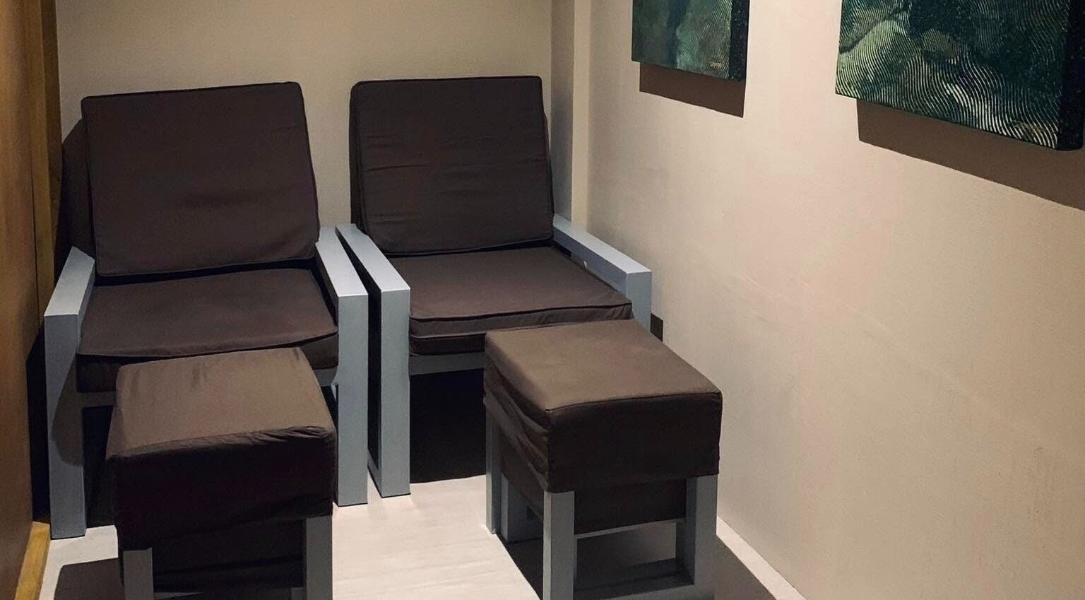 Comfortable seating area at Kass & Kaye Spa - Matatalaib Branch, Tarlac City, Central Luzon, PH.