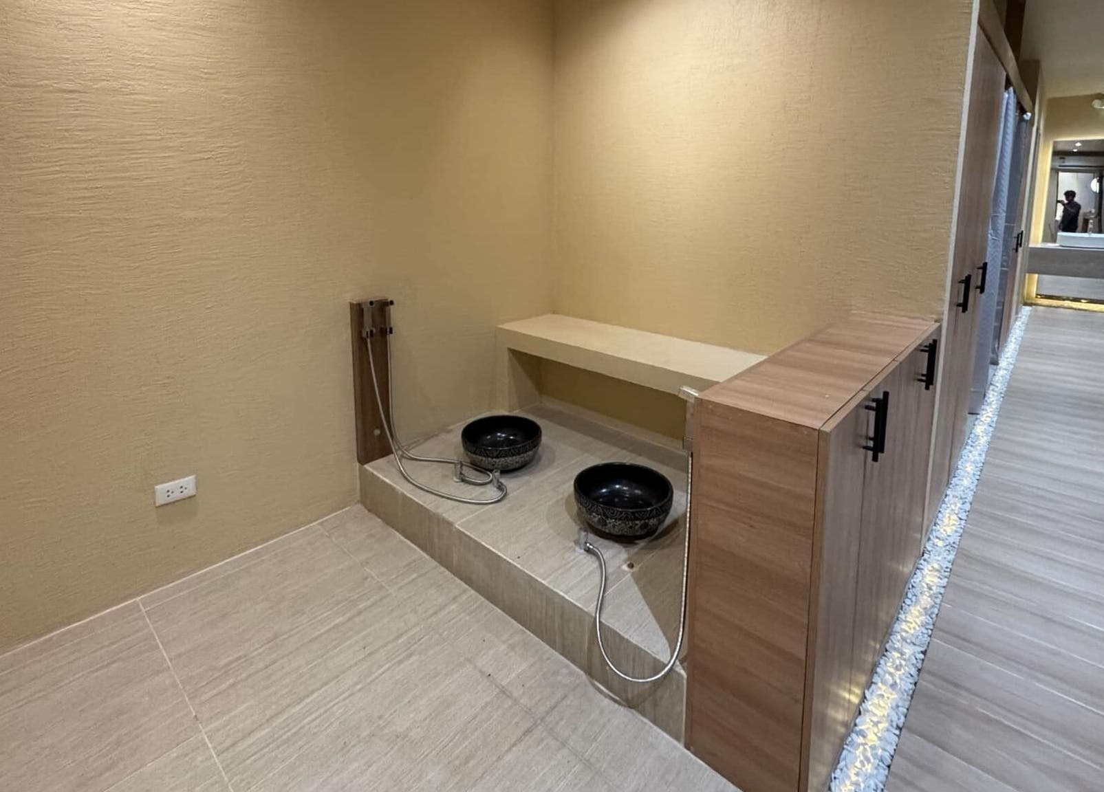 Tranquil spa corridor at Kass & Kaye Spa - Matatalaib Branch, Tarlac City, Central Luzon, PH.