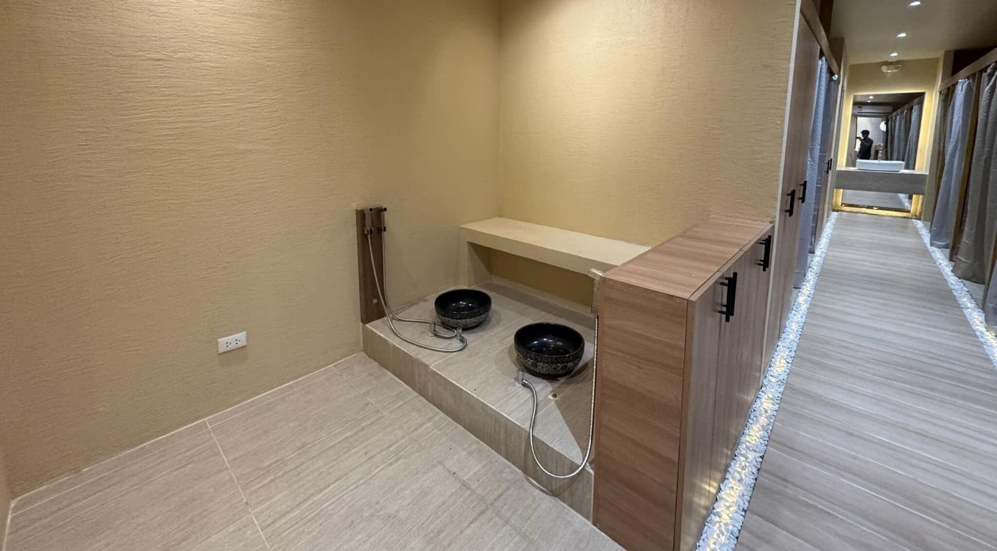 Tranquil spa corridor at Kass & Kaye Spa - Matatalaib Branch, Tarlac City, Central Luzon, PH.