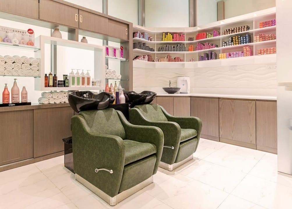 Elegant salon chairs and beauty products at Ricci Capricci in Dubai, Dubai, AE offer a luxurious experience.