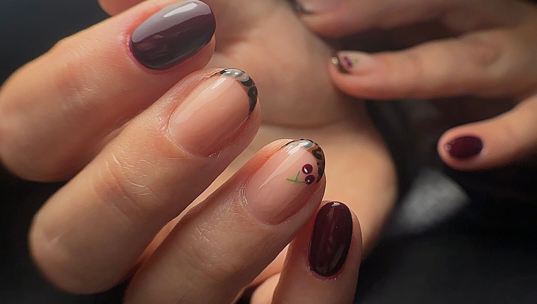 Stylish nail art design at House of Nostalgia- Salon & Academy, Leicestershire, England, GB.