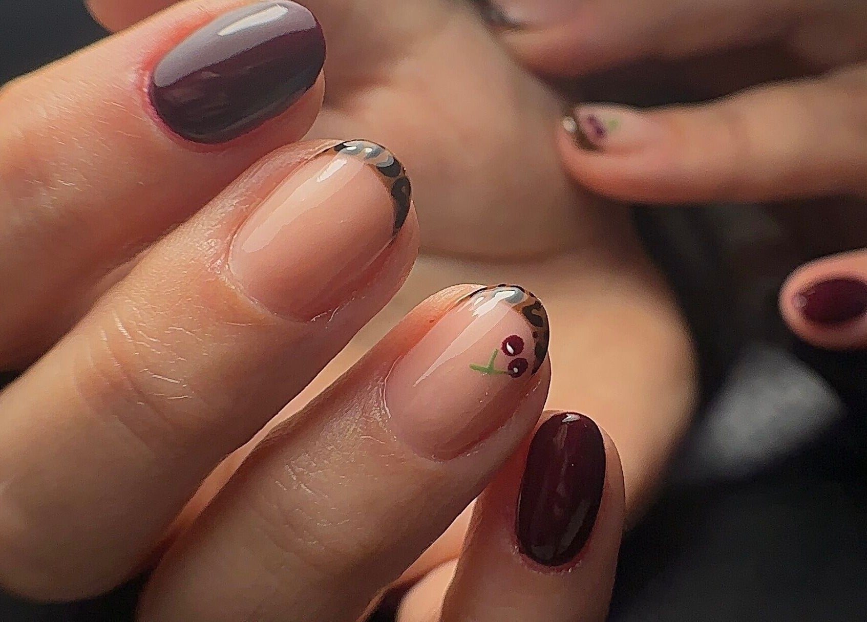 Stylish nail art design at House of Nostalgia- Salon & Academy, Leicestershire, England, GB.