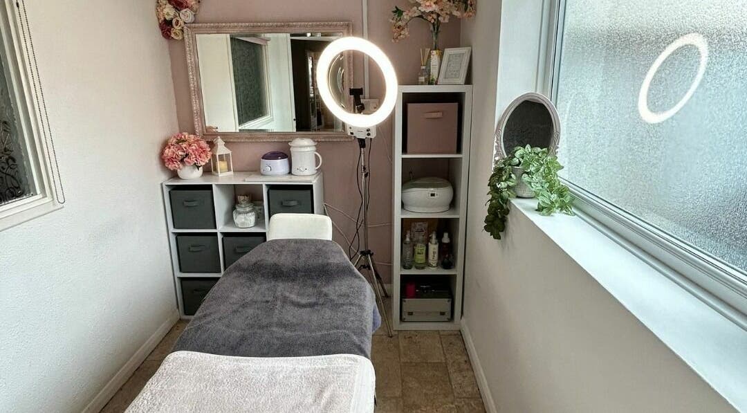 Relaxing treatment room at So Lovely Hair & Beauty Ltd, Bognor Regis, England, GB with calming decor.