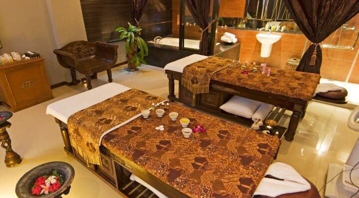 Luxurious spa room with twin massage beds at Impiana Langkawi, Langkawi, Kedah, MY, offering ultimate relaxation.