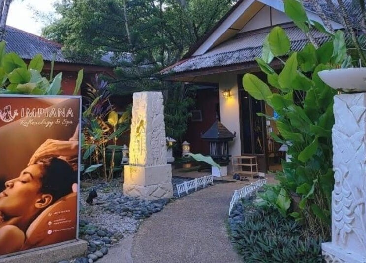 Tranquil entry of Impiana Kuantan spa in lush greenery, Kuantan, Pahang, MY.