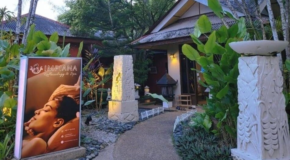 Tranquil entry of Impiana Kuantan spa in lush greenery, Kuantan, Pahang, MY.
