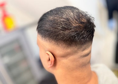 Fresh fade haircut at FadeLinez (Peterborough Mobile Barber), Peterborough, England, GB.