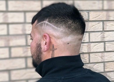A stylish fade haircut by FadeLinez (Peterborough Mobile Barber) in Peterborough, England, GB.