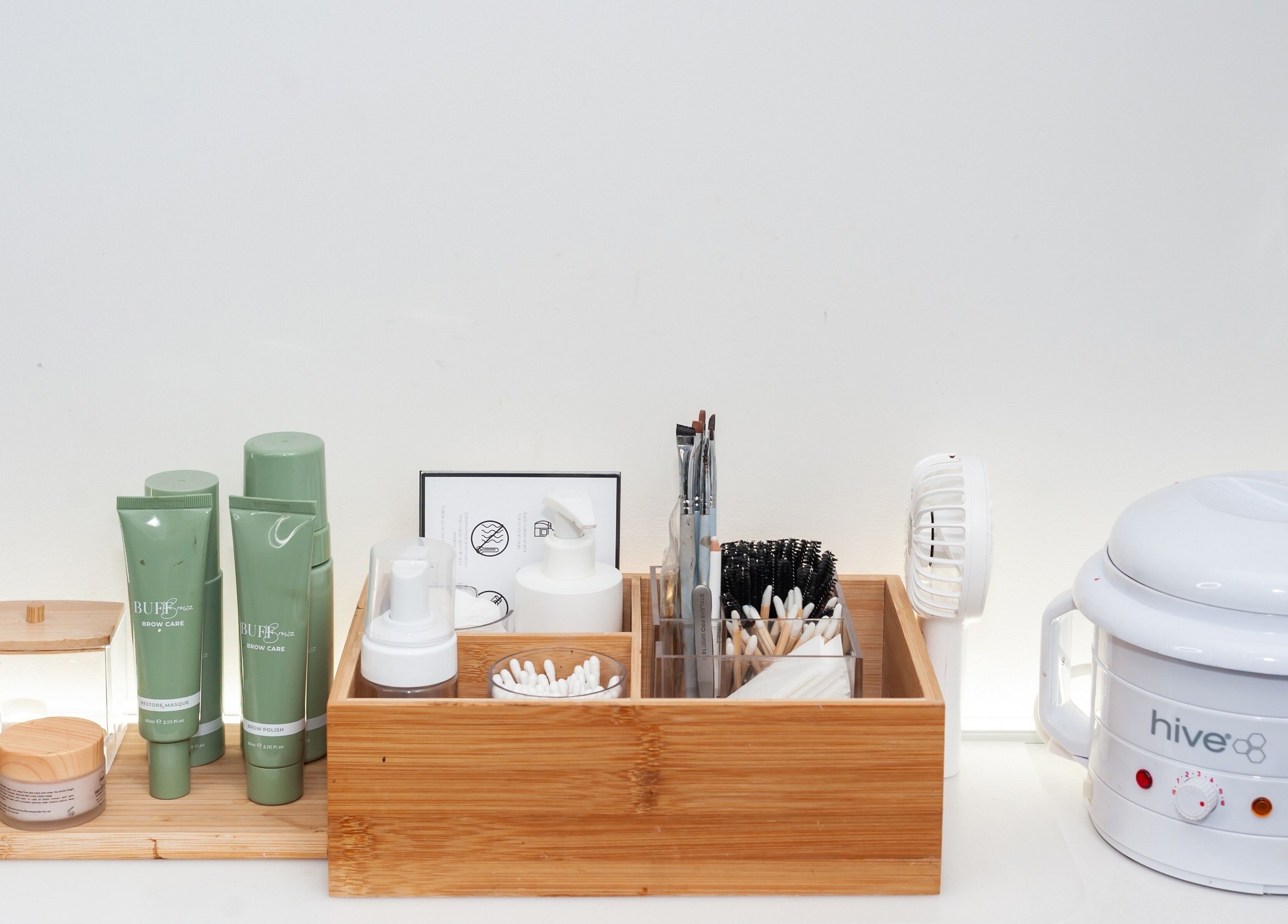 Salon Mari Chiswick beauty products and tools in London, England, GB showcasing skincare essentials.