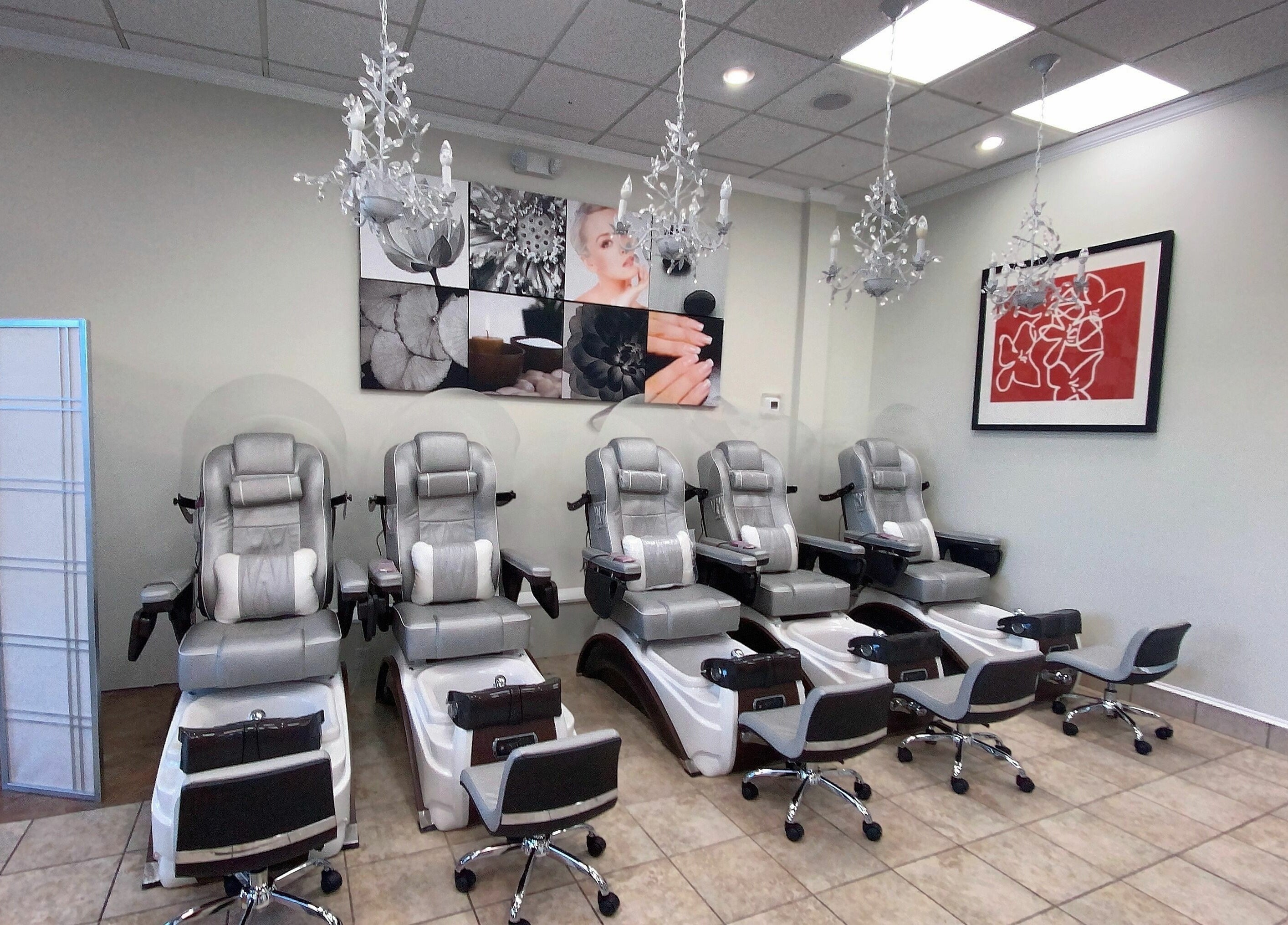 Luxurious pedicure chairs at Avalon Nails and Spa, Silver Spring, Maryland, US, providing ultimate relaxation.