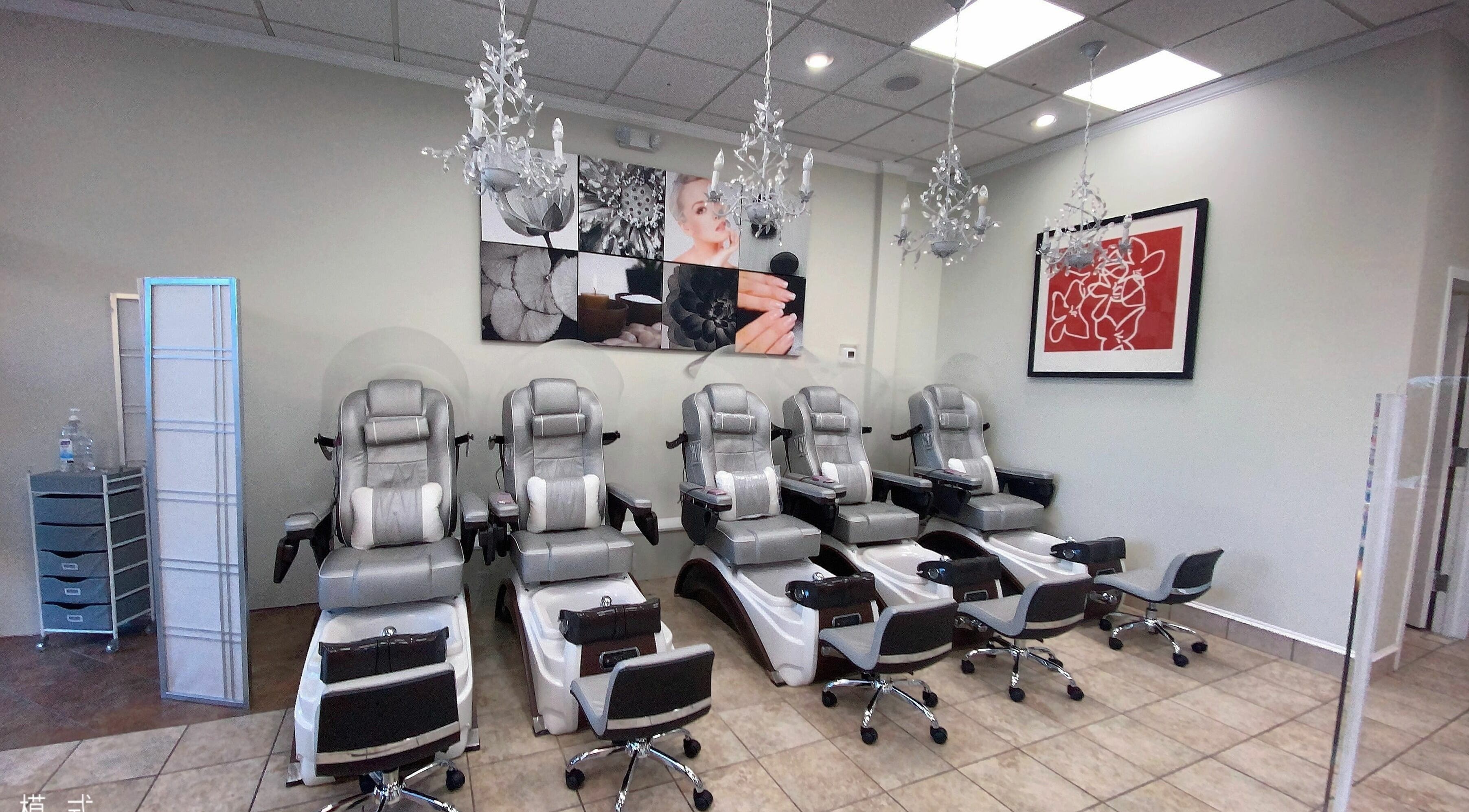 Luxurious pedicure chairs at Avalon Nails and Spa, Silver Spring, Maryland, US, providing ultimate relaxation.