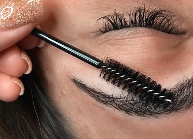 Microblading process at Cactus Bird Beauty Room by Becky in Mesa, Arizona, US, showcasing expert brow care.