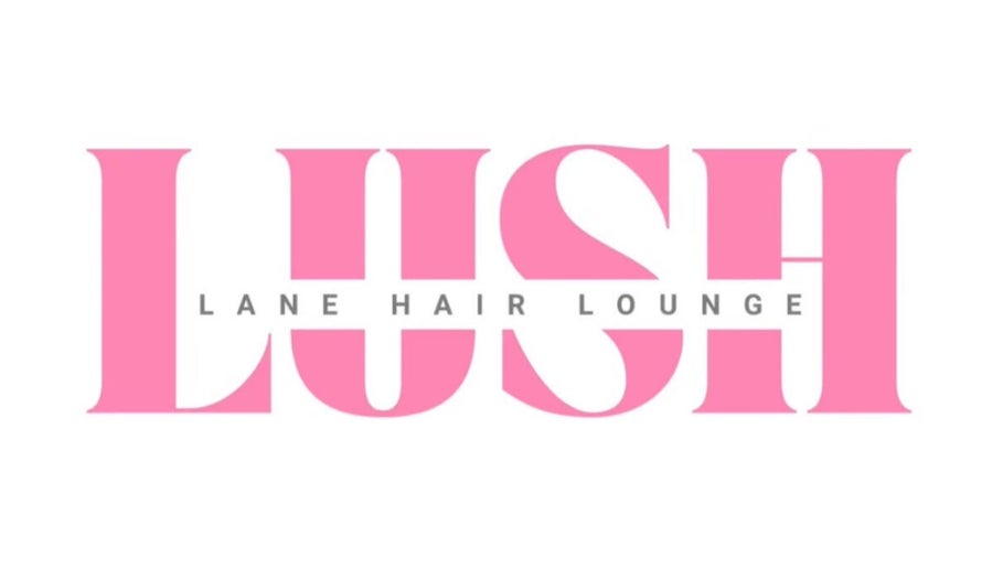 Stylish pink LUSH logo promoting KG Hair Artistry in Bunbury, WA, AU.