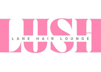Stylish pink LUSH logo promoting KG Hair Artistry in Bunbury, WA, AU.