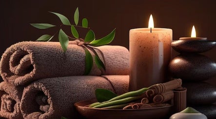 Relaxing spa setup with candles and towels at Danielle’s Beauty, Didcot, England, GB for a soothing experience.