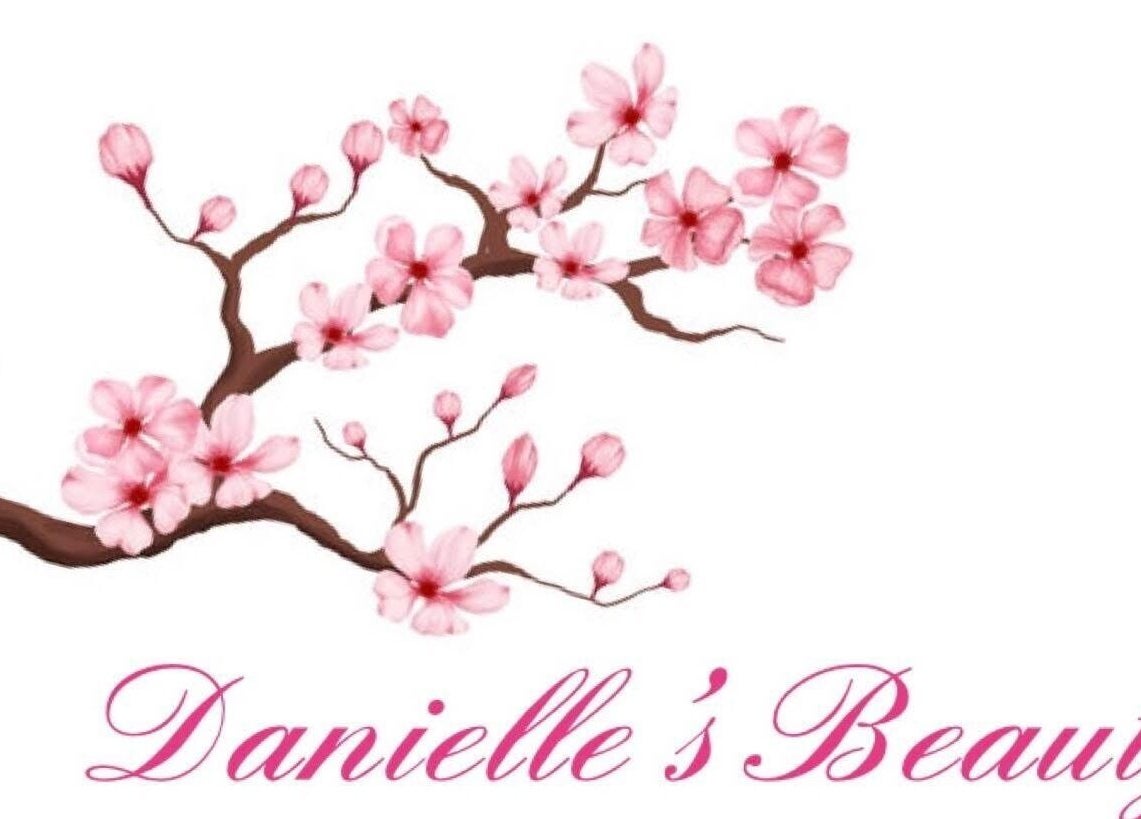 Cherry blossom logo of Danielle’s Beauty, Didcot, England, GB, offering a tranquil beauty experience.