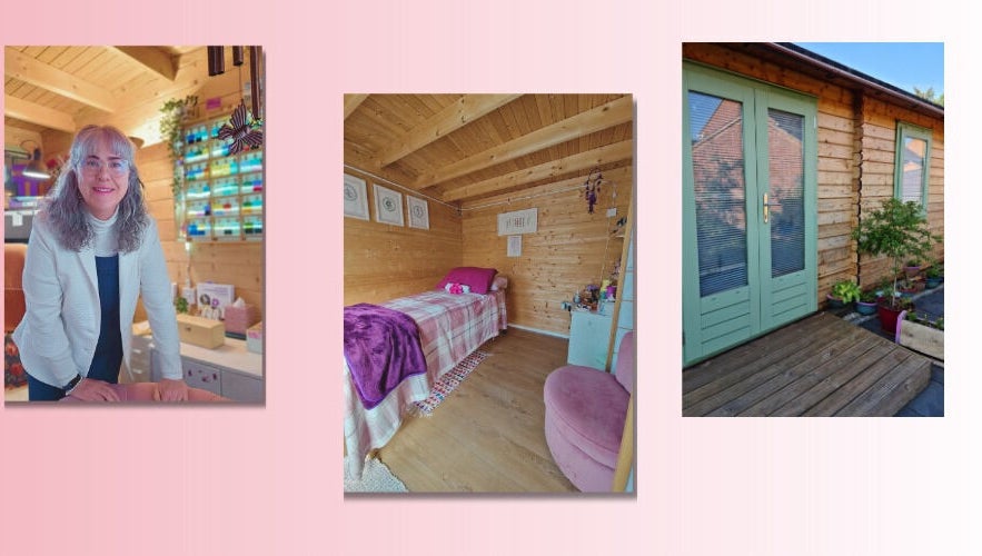 Relaxing wooden interior at Land of Reiki and Aroma by Sol in Sutton-in-Ashfield, England, GB.