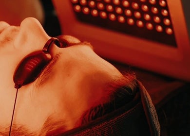 Facial red light therapy at Simply Skin Aesthetics, Wellness and Beauty, Cape Town, Western Cape, ZA.