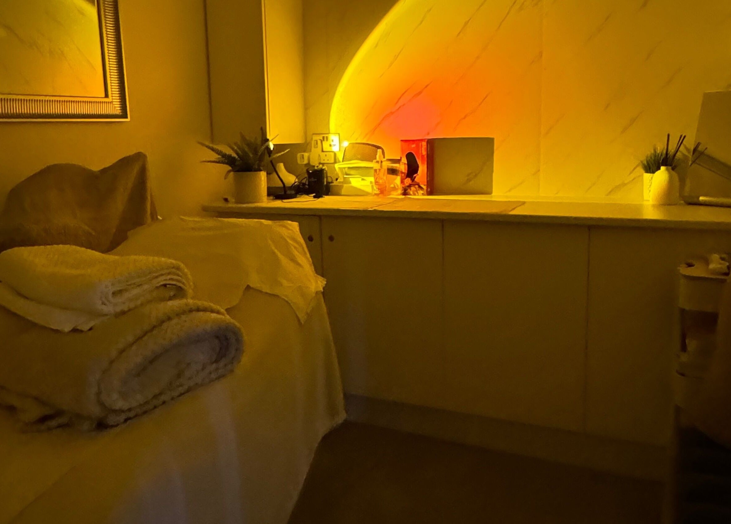 Relaxing spa room at NuBeauty - Sutton Coldfield, The Royal Town of Sutton Coldfield, England, GB.