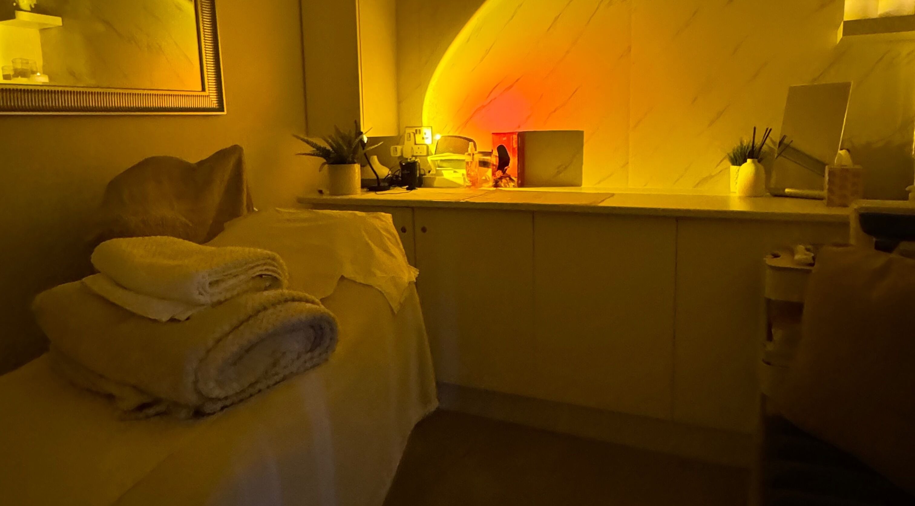 Relaxing spa room at NuBeauty - Sutton Coldfield, The Royal Town of Sutton Coldfield, England, GB.