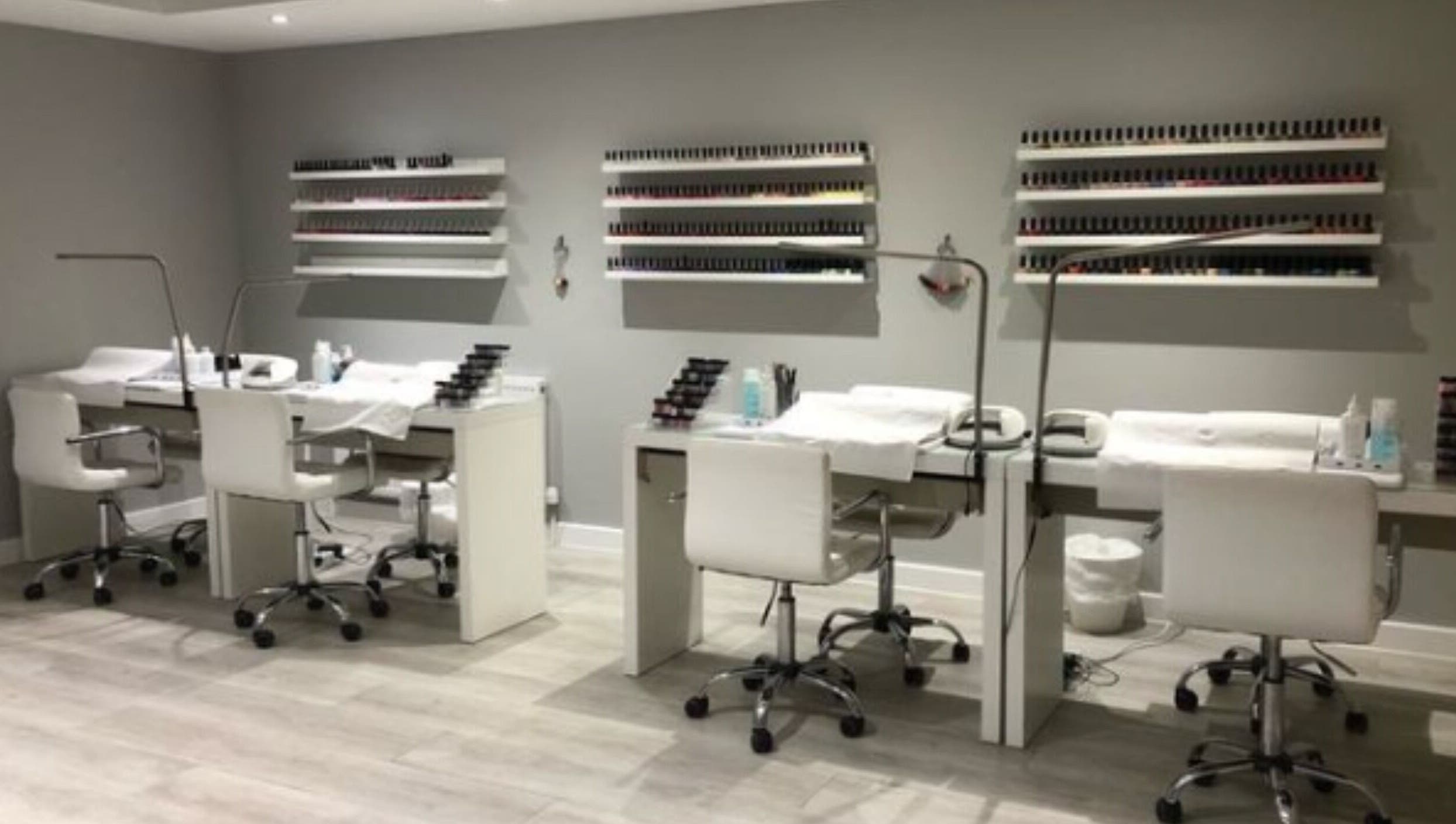 Modern nail studio setup at Revitalize Beauty and Aesthetics, Westgate-on-Sea, England, GB.