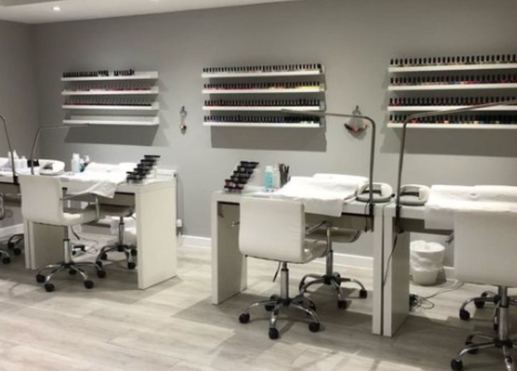 Modern nail studio setup at Revitalize Beauty and Aesthetics, Westgate-on-Sea, England, GB.